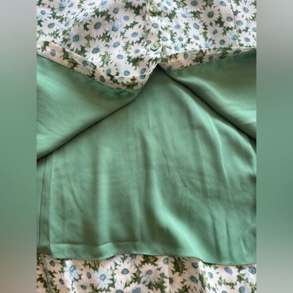 NEW Reformation Ceara Midi Dress Daisy Meadow Green Floral | US 0 UK 4 - Picture 14 of 16